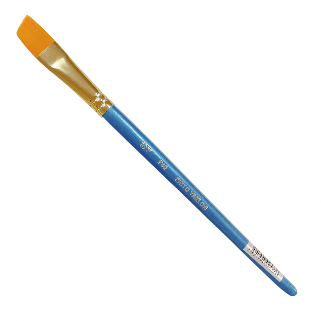 Pincel Pinto taklon dorado angular P40