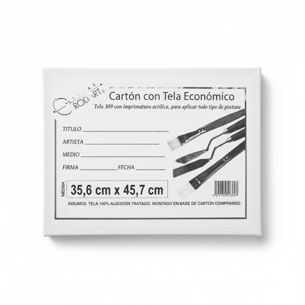 Cartón con tela 35.6 x 45.7cm