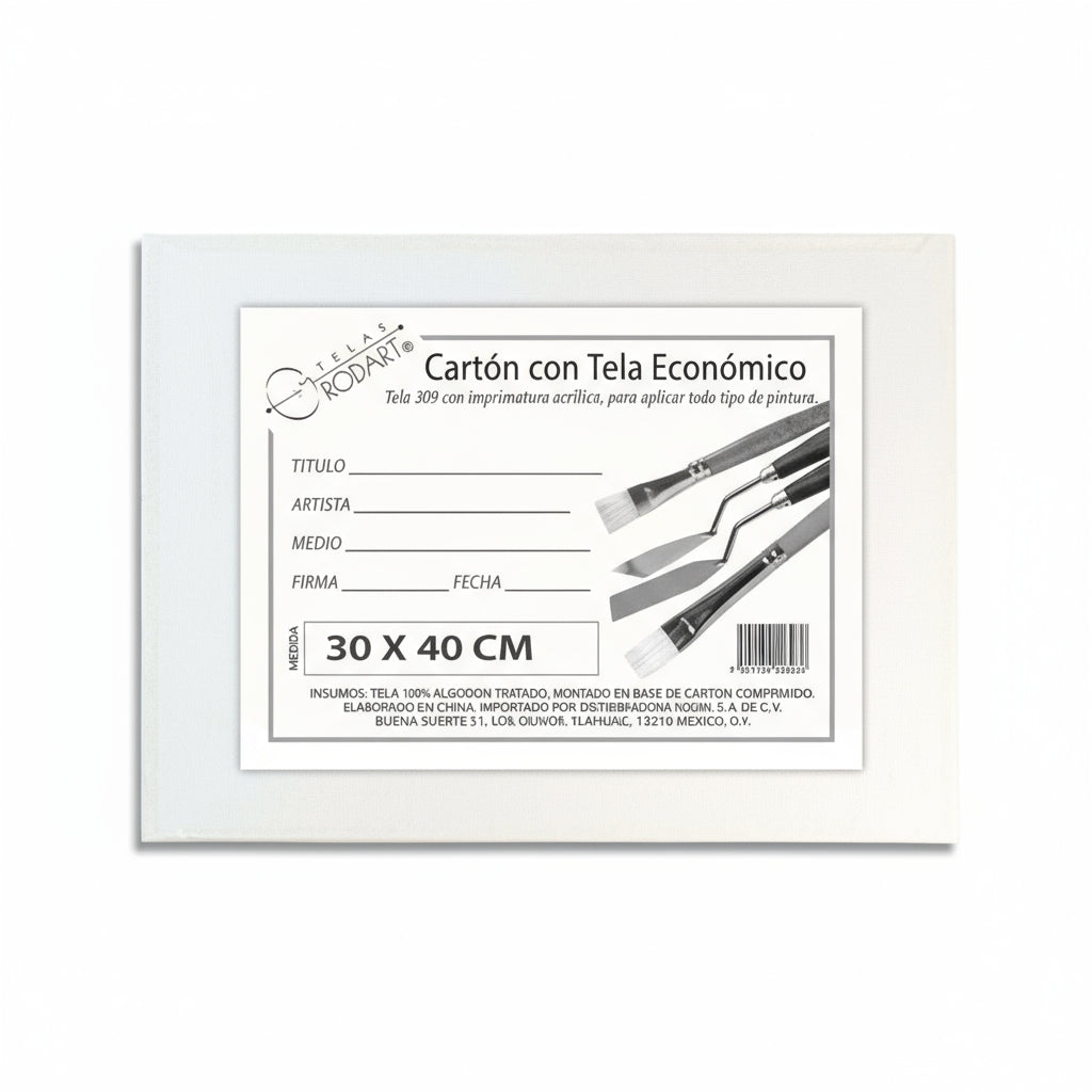 Cartón con tela 30x40cm