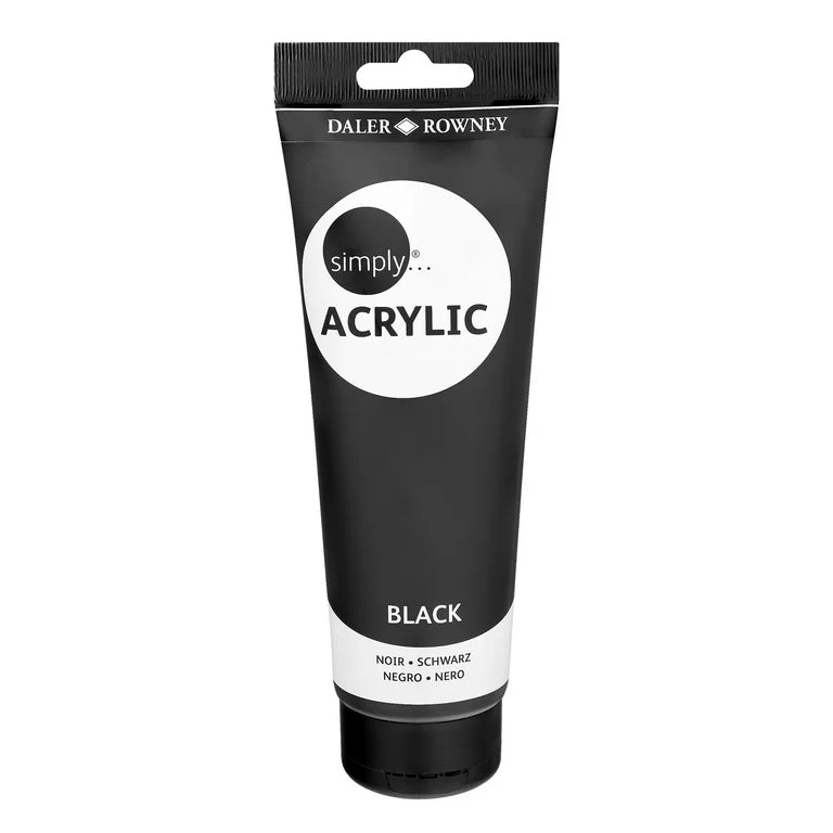 Acrílico simply Daler Rowney negro 250ml