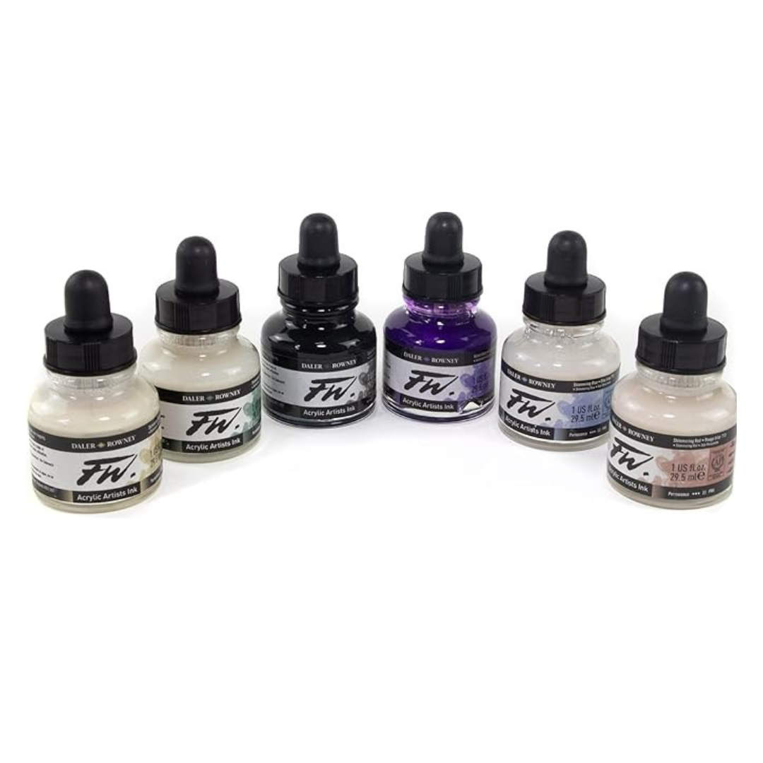 Acrilic Artist Ink shimmering colours set c/6