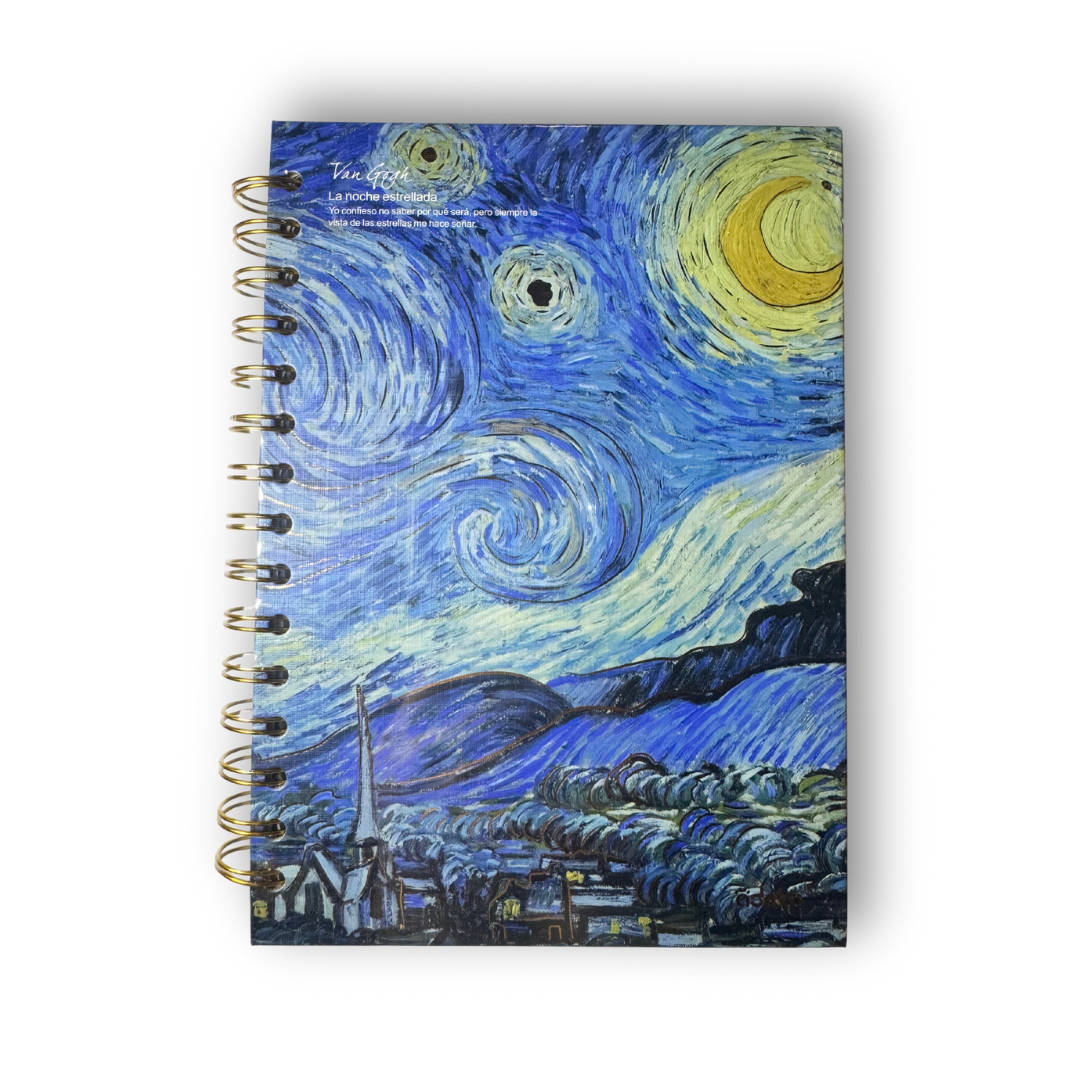 Cuaderno Van Gogh A5 de puntos con espiral