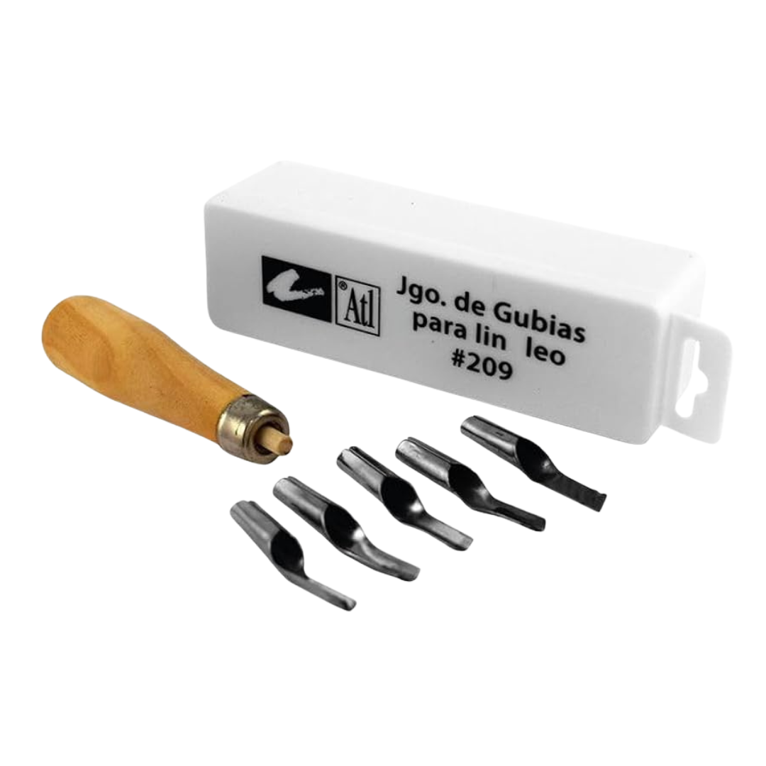 Juego de gubias con mango ATL