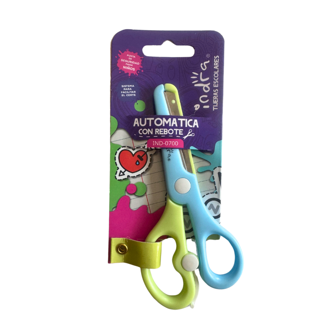 Tijera escolar con rebote automático