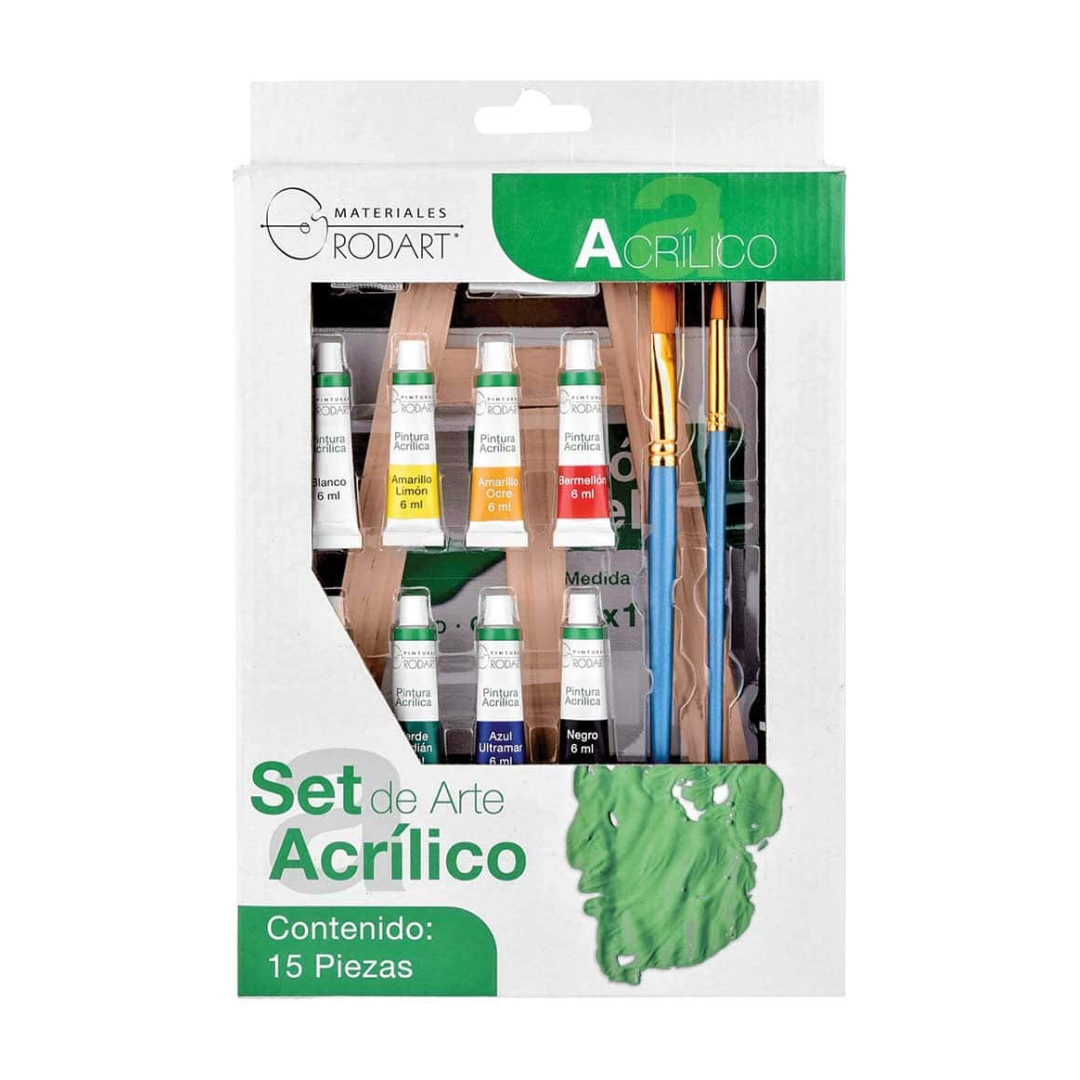 Set de arte de acrílico c/15 piezas