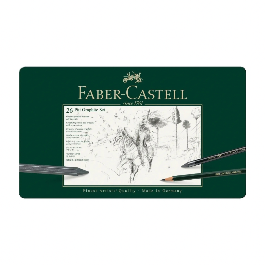 Pitt graphite set Faber Castell 26 piezas