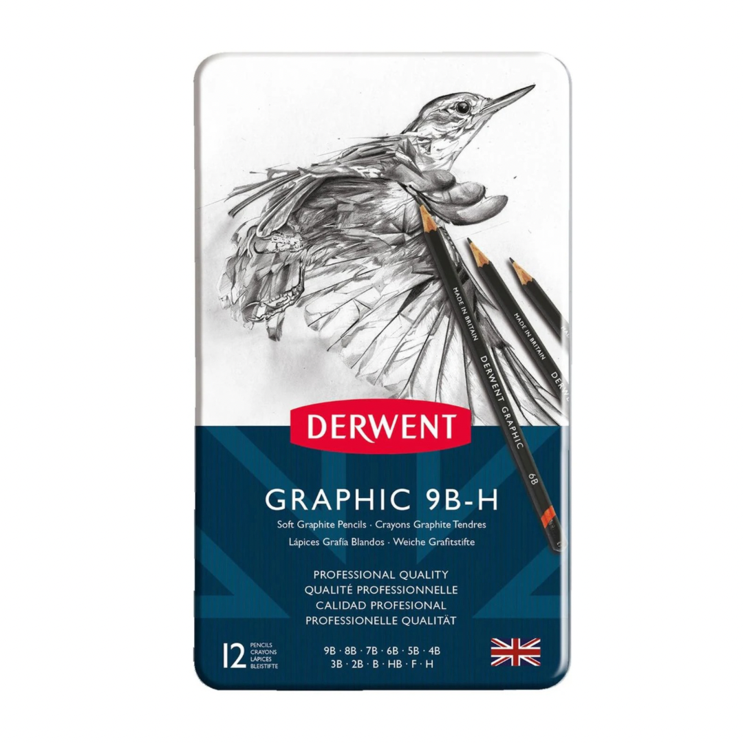 Set de 12 lápices de grafito Derwent 9B-H