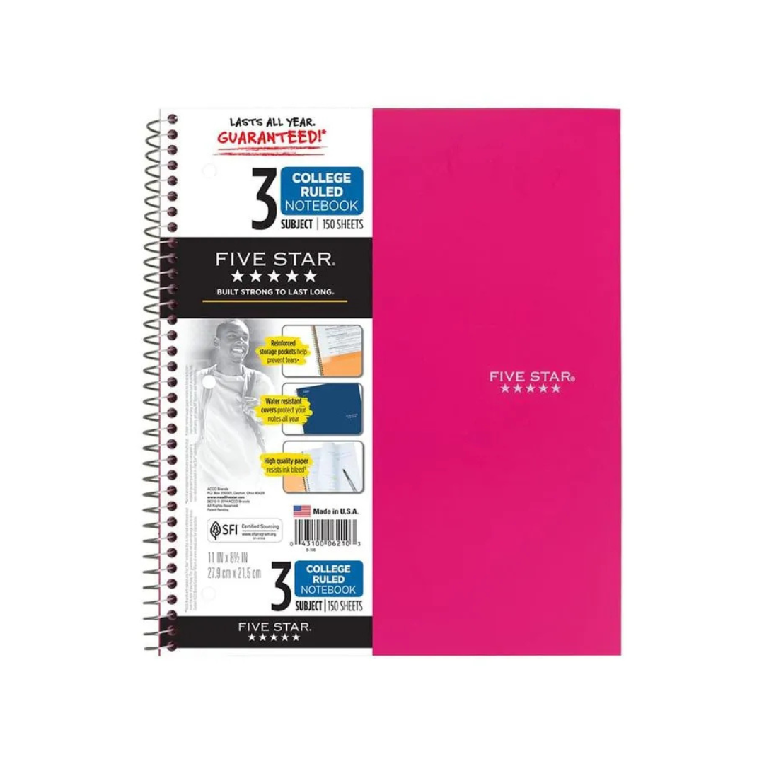 Cuaderno profesional Five Star rayas