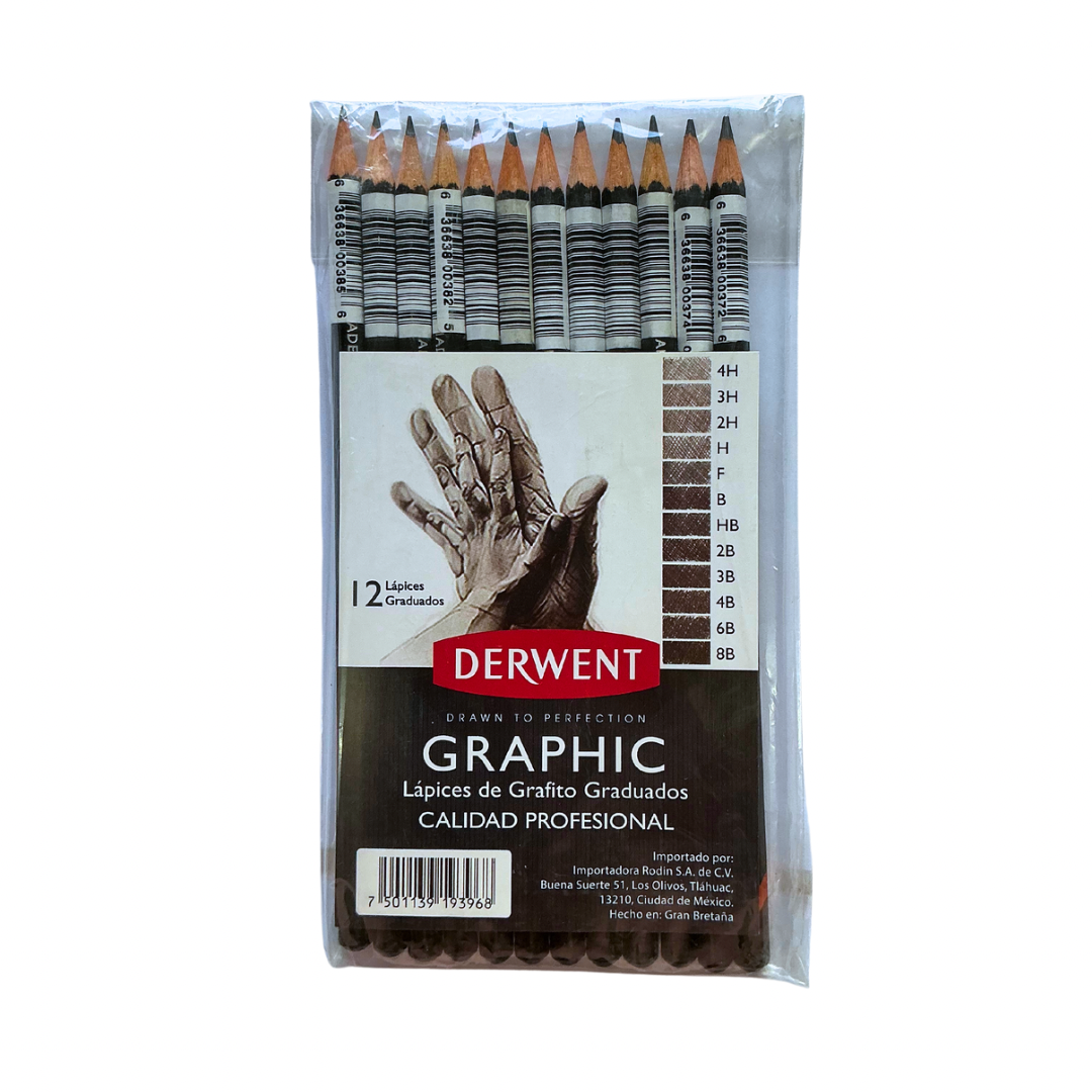 Lápices Graphic Derwent c/12 piezas