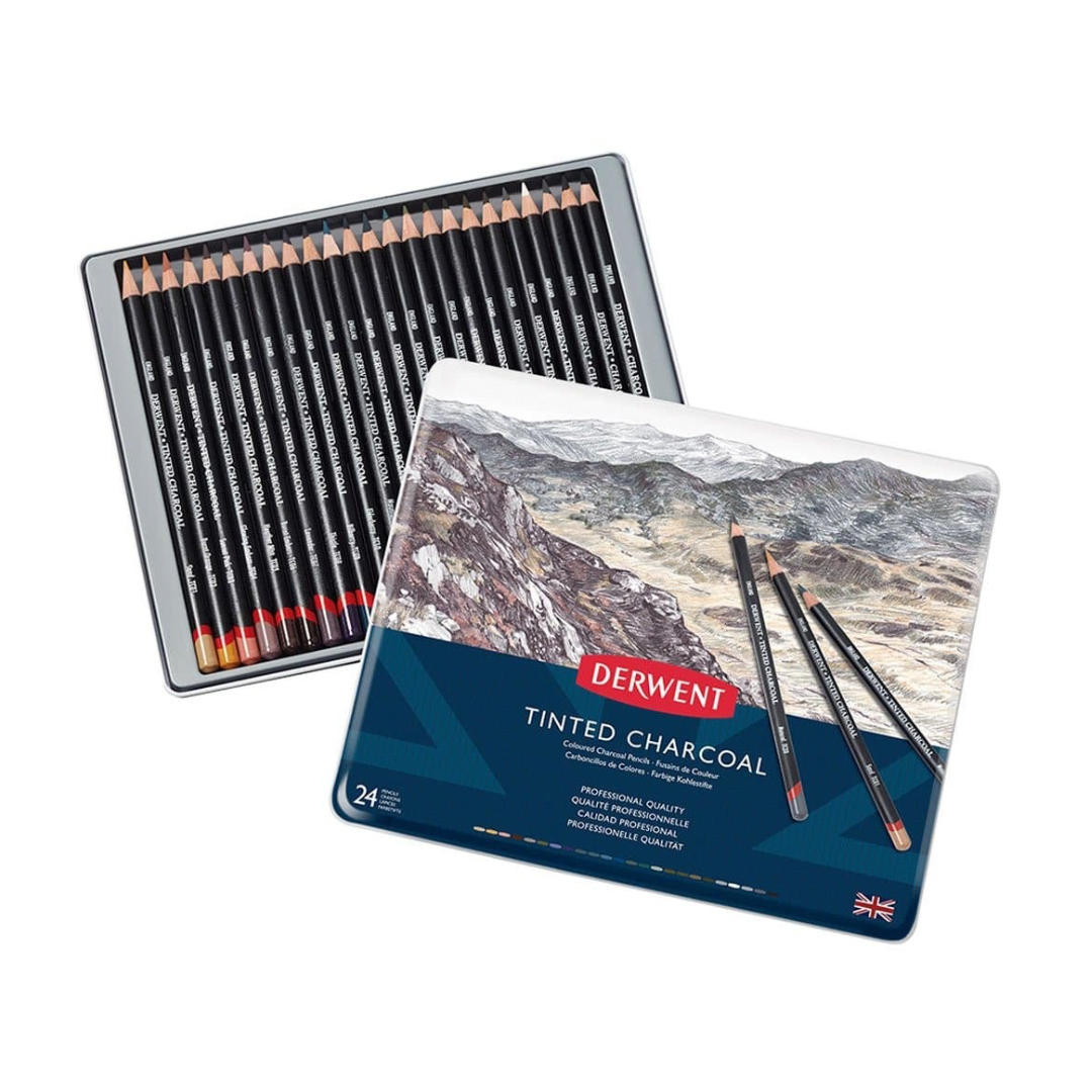 Lápices de colores Tinted Charcoal Derwent c/24