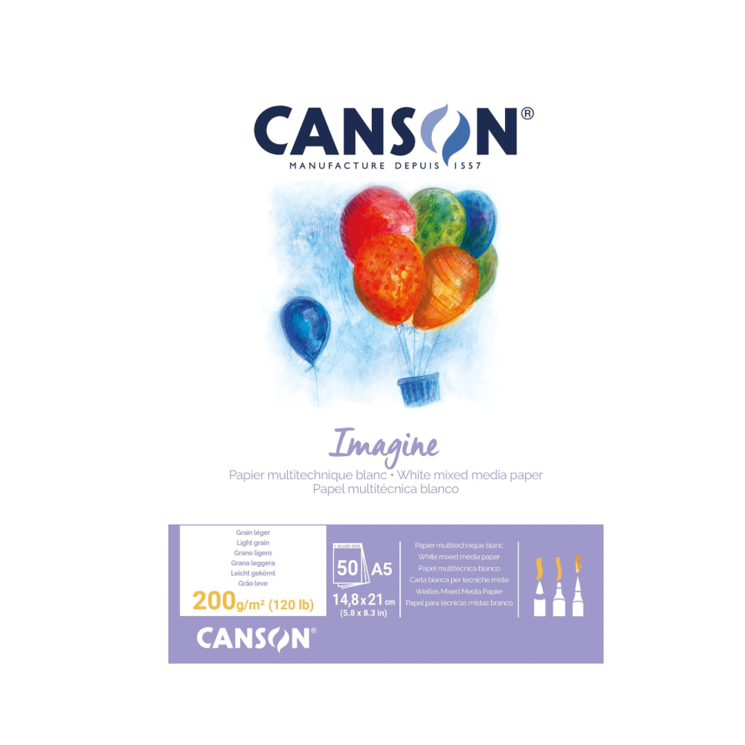 Bloc canson imagine A5 mix media 200gr