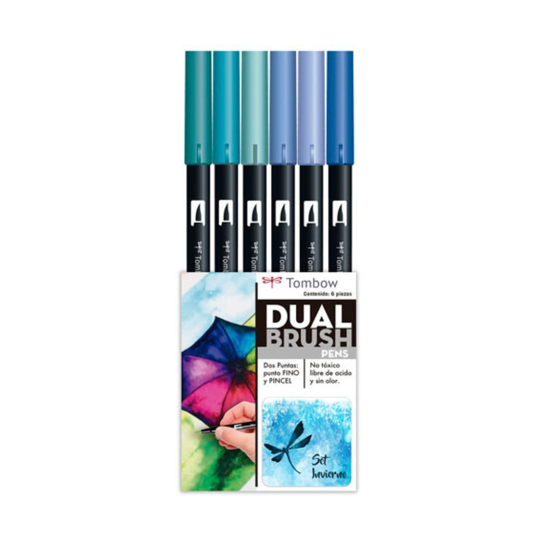 Marcadores Dual Brush Tombow set invierno c/6