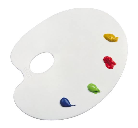 Paleta para pintor blanca