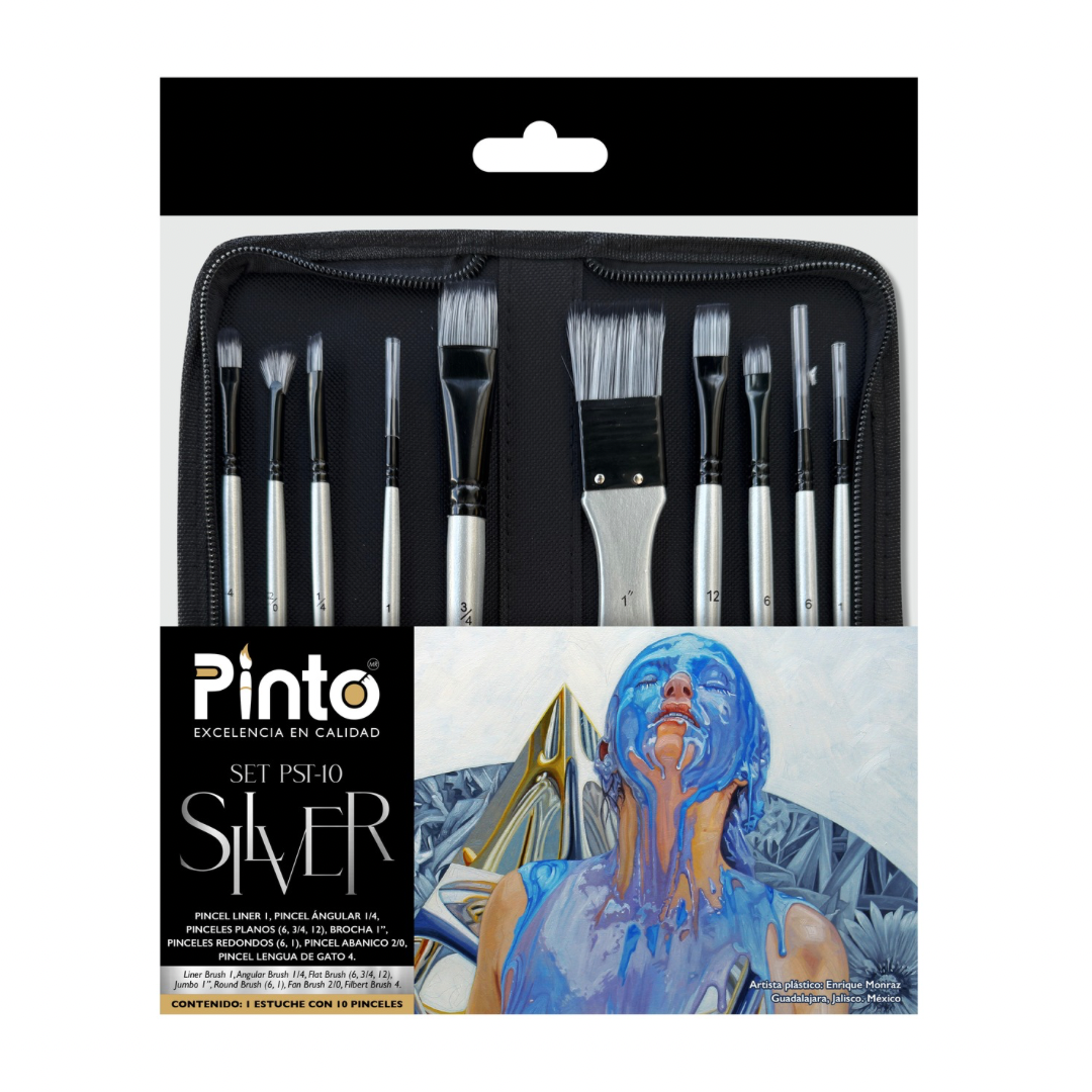 Set de pinceles PST-10 Silver Pinto