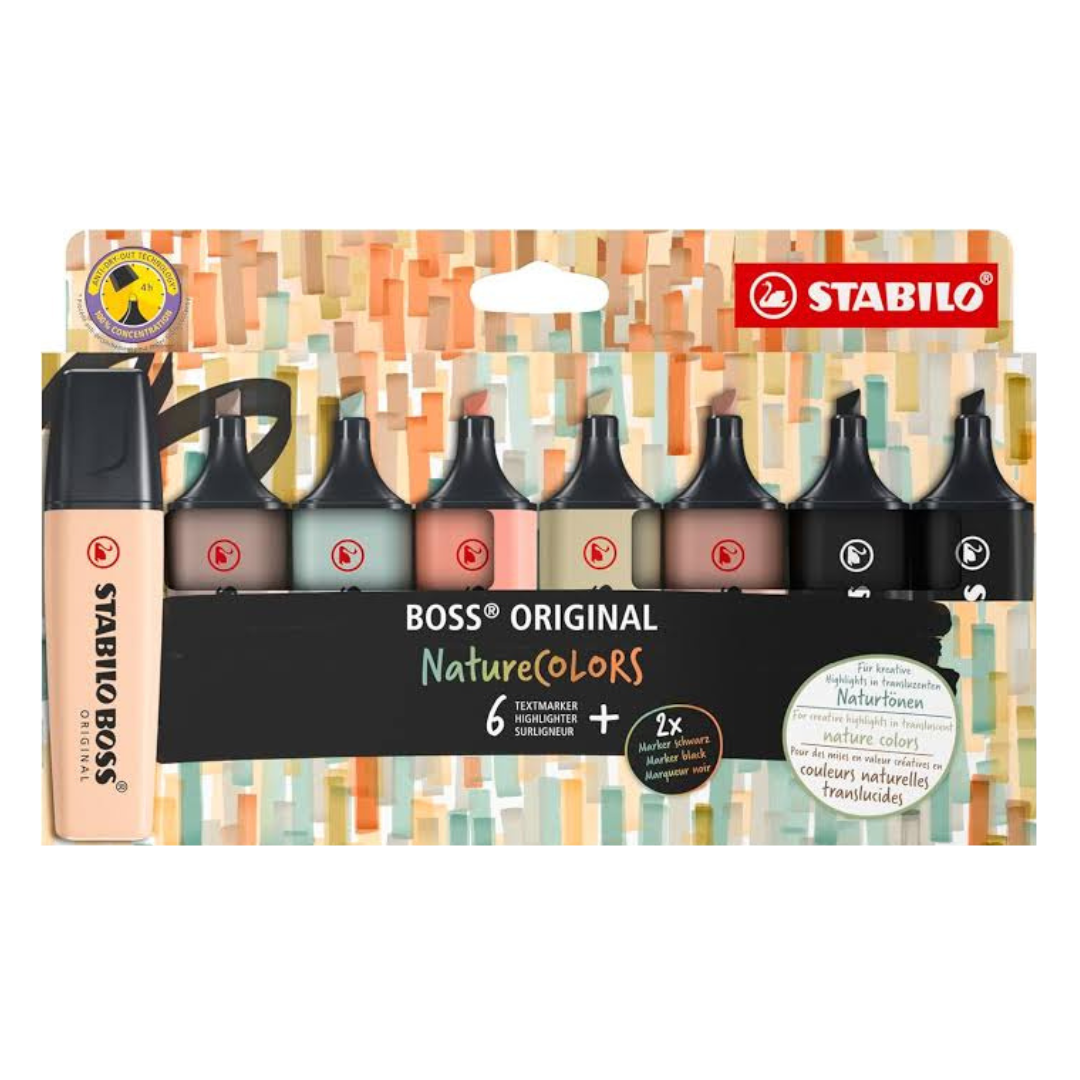 Estuche nature colors Stabilo c/6 + 2