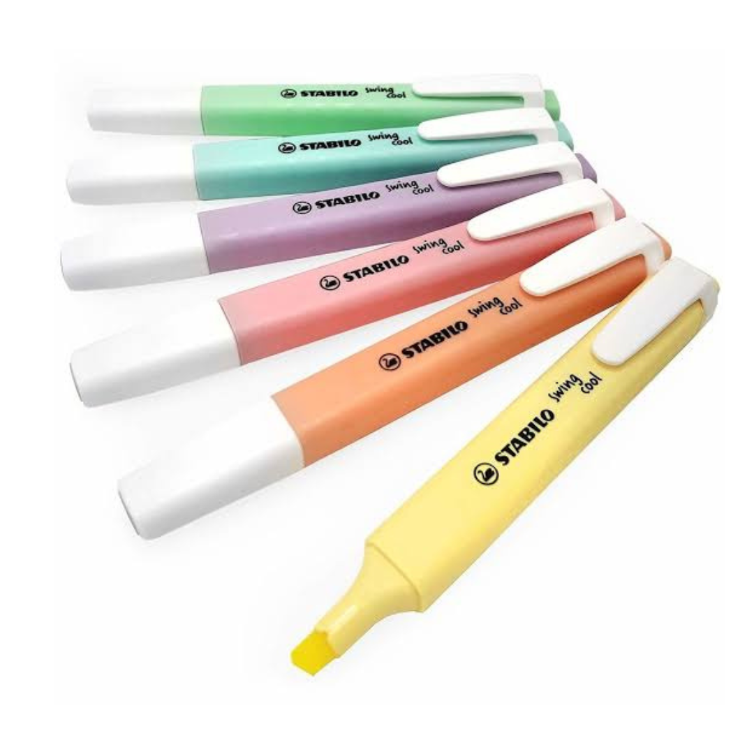 Set Marcatextos Stabilo swing c/6 tonos pastel
