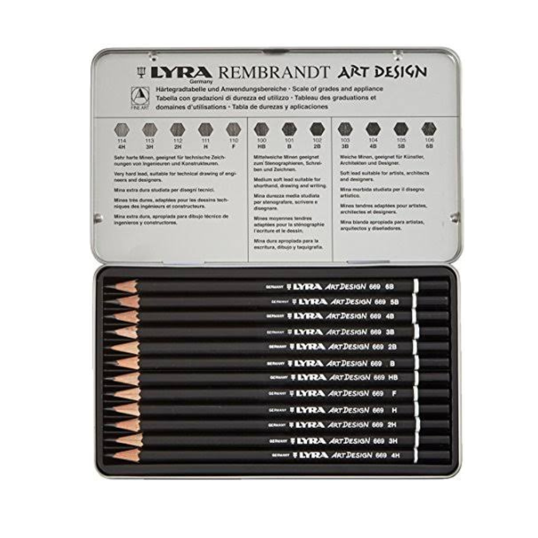 Set de 12 lápices de grafito Lyra