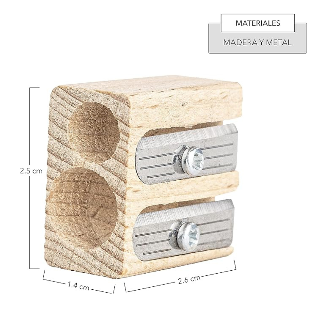 Sacapuntas de madera doble de Lyra