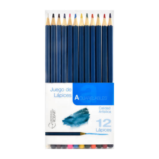 Lápices de colores acuarelables Rodart c/12