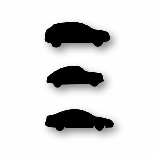 Siluetas de autos negros c/3 esc 1:50