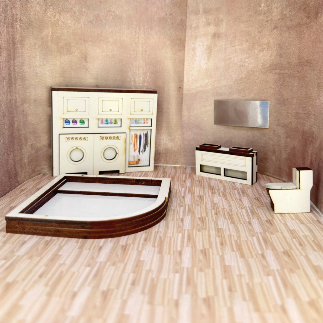 Cuarto de lavado y baño royal esc 1:50