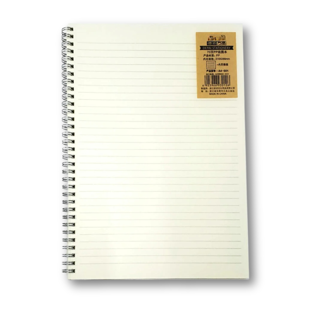 Cuaderno Depai espiral con 70 hojas de rayas A4 210x288mm
