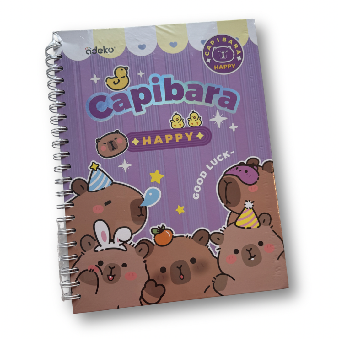 Cuaderno profesional 100 hojas pasta gruesa cuadros 7mm capibara