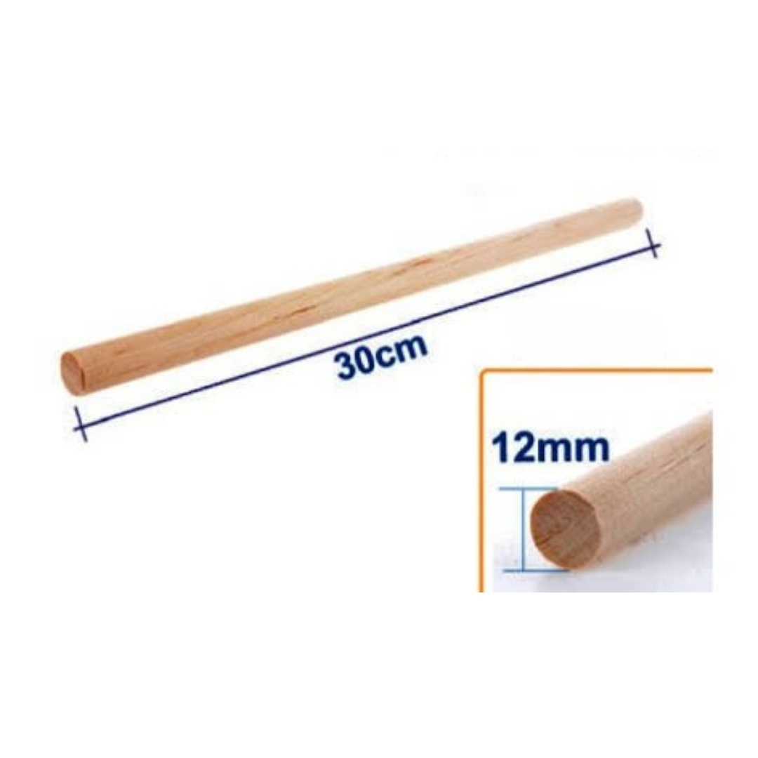 Palito cilíndrico de 1.2cm x 30cm