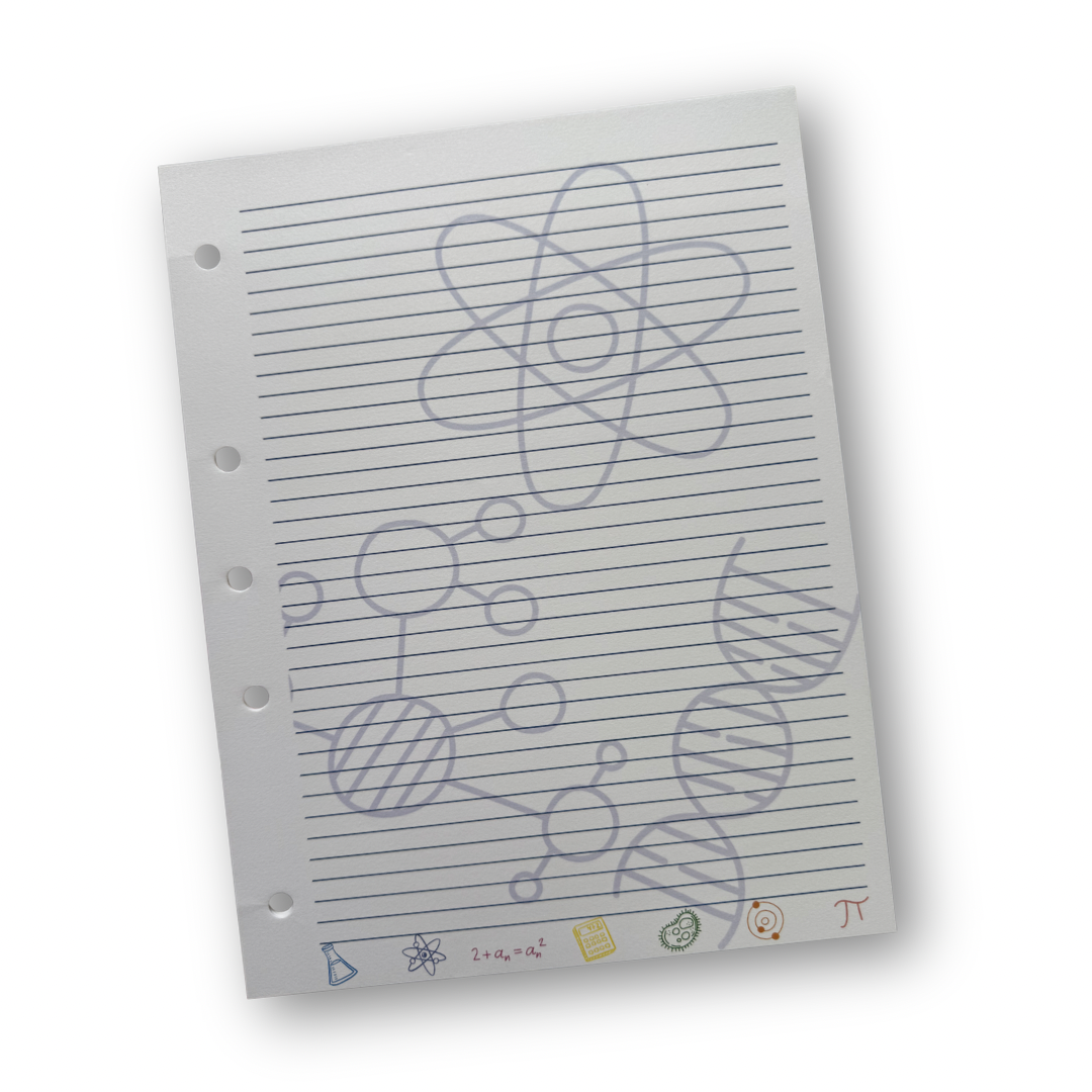 100 Refacciones para carpeta decorada de rayas ciencia