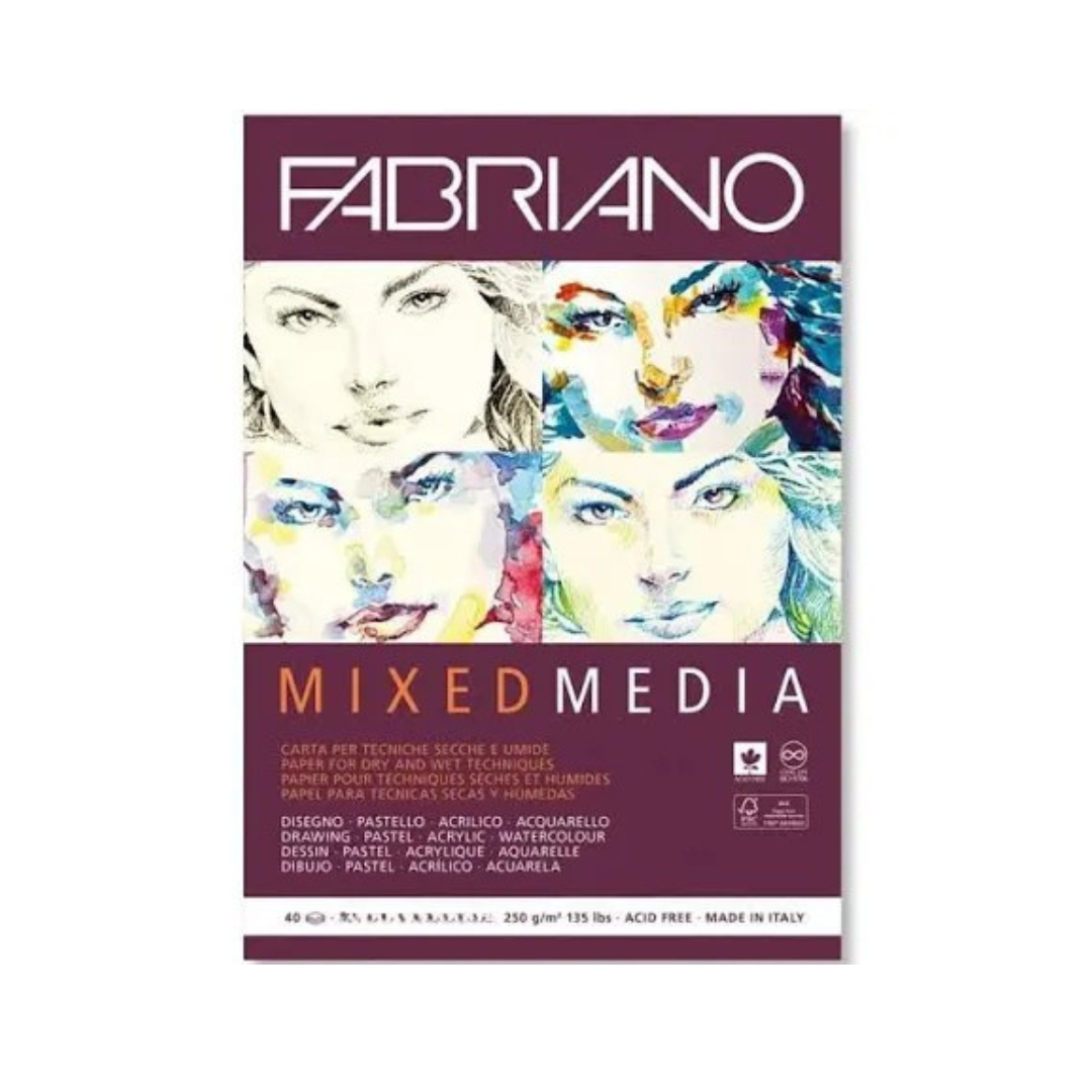 Bloc mix media FABRIANO A3 250gr