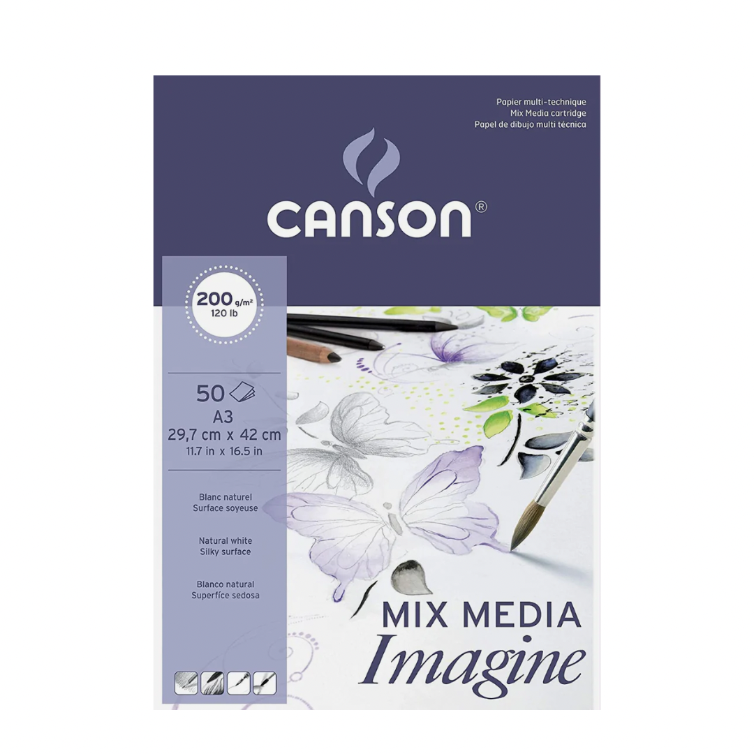 Bloc canson imagine A3 mix media 200gr