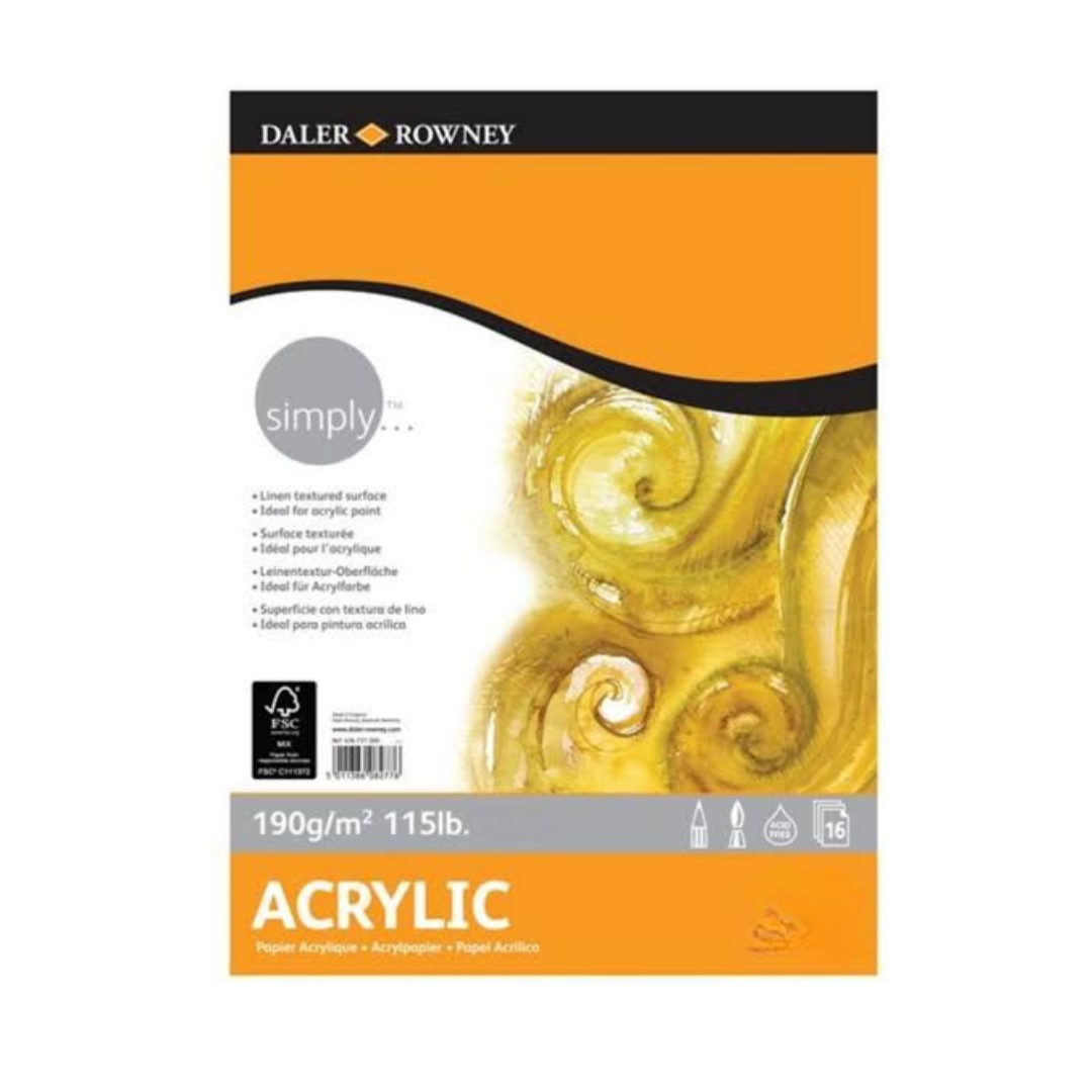 Bloc Daler Rowney acrylic 23x30.5cm 190gr