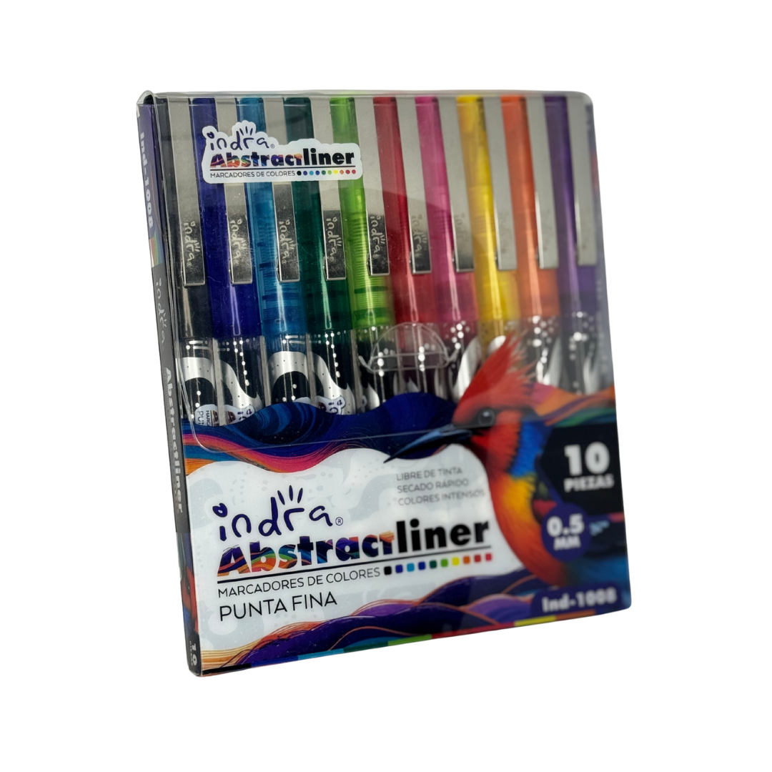 Marcadores punta fina Abstractliner Indra c/10