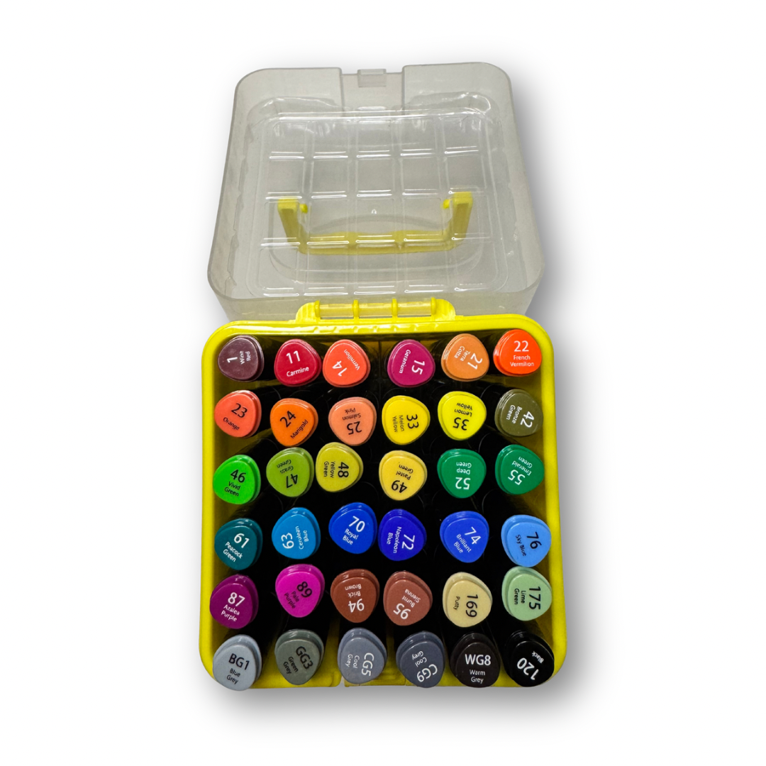 Marcadores doble punta base alcohol