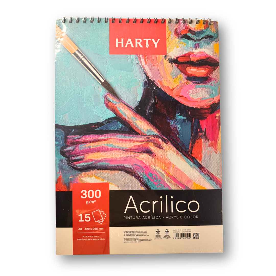 Bloc Acrílico Harty A3 300gr