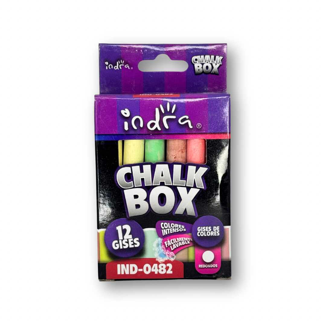 Gises de colores comprimidos con 10