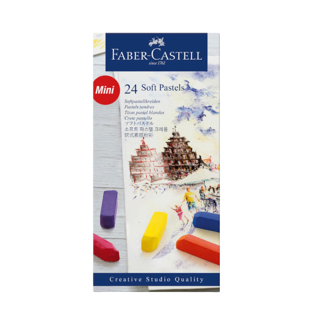 Pasteles suaves con 24 Faber Castell