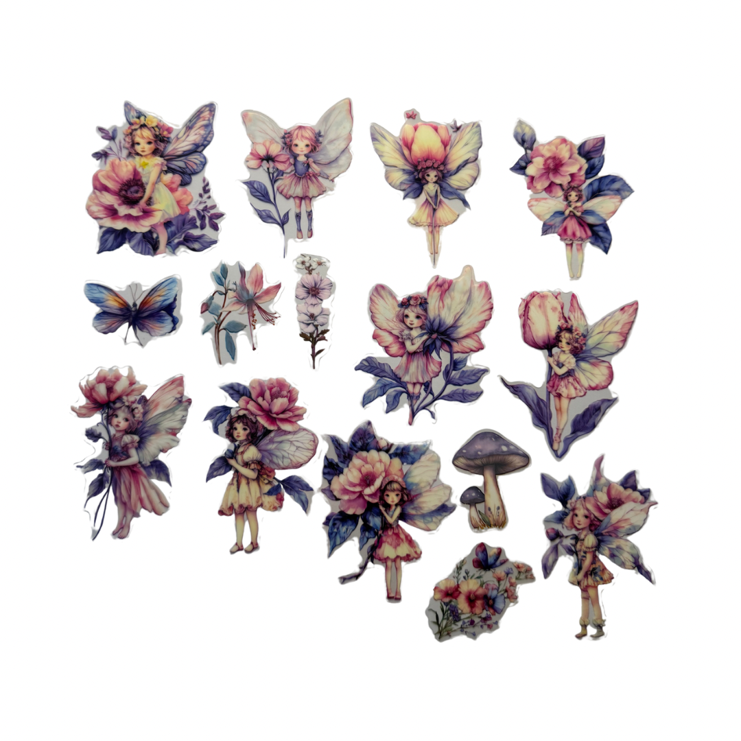 Stickers de hadas lila