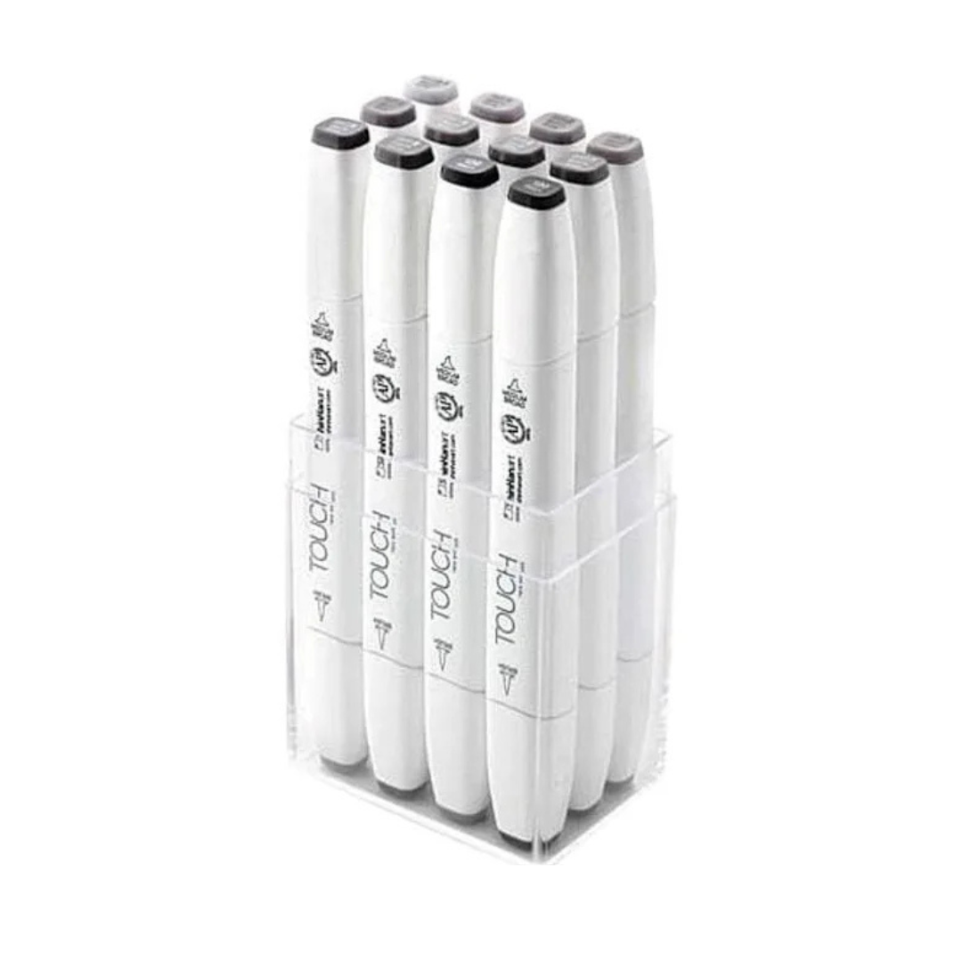 Set de 12 marcadores tonos grises Touch Shinhanart