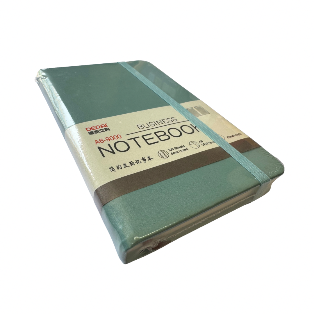 Libreta cosida A6 de rayas con liga
