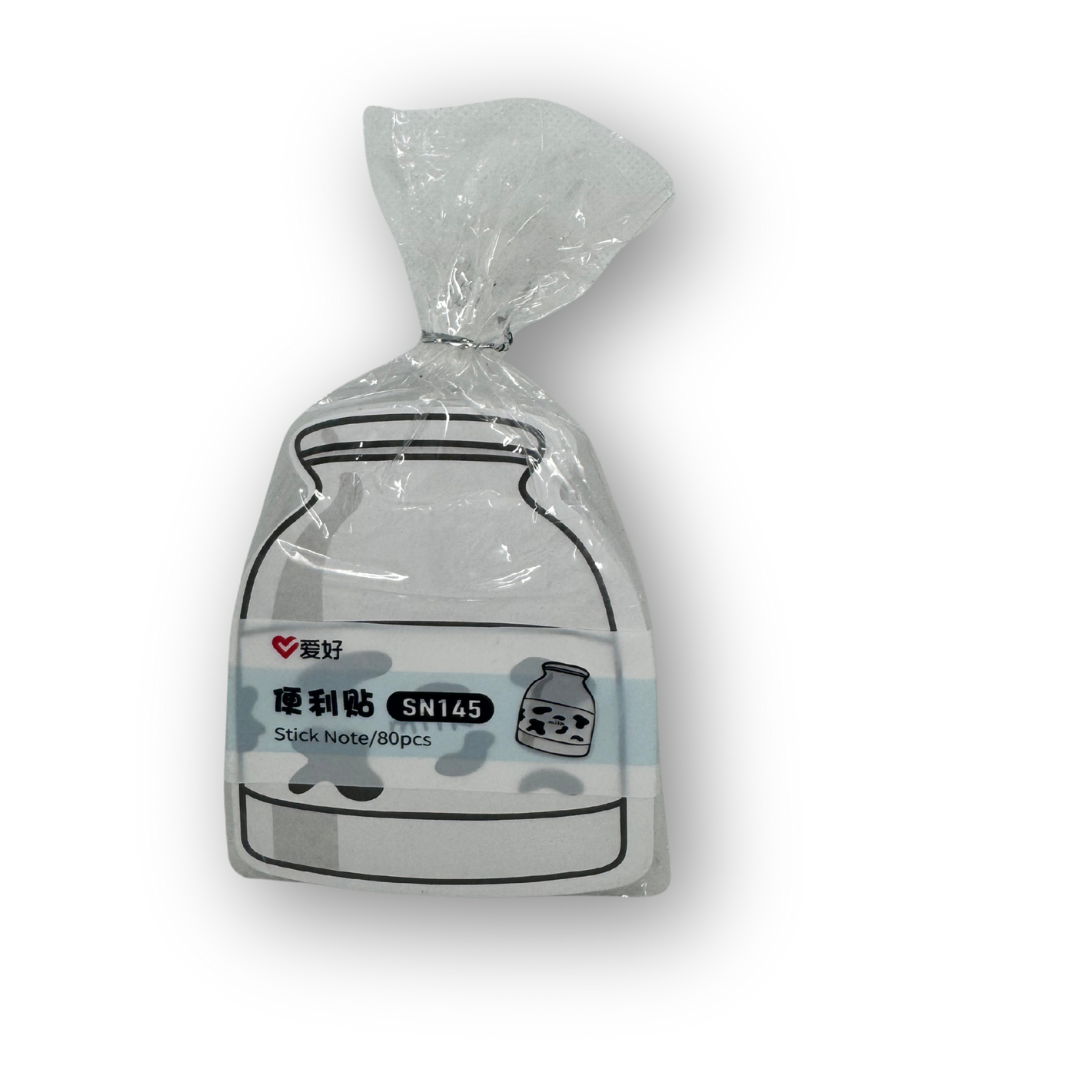 Paquete 80 post it bote de leche