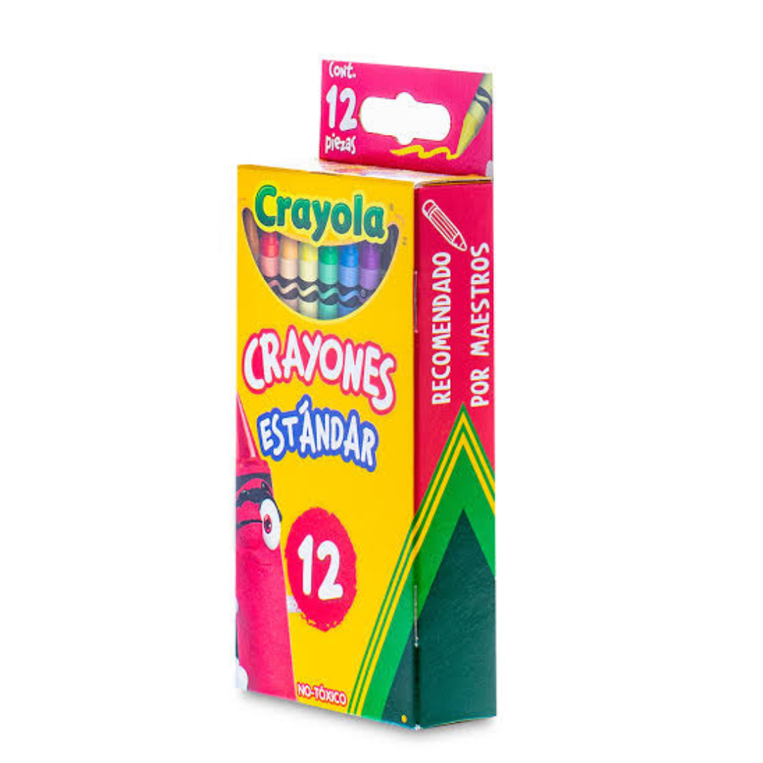 Crayones estándar con 12 Crayola