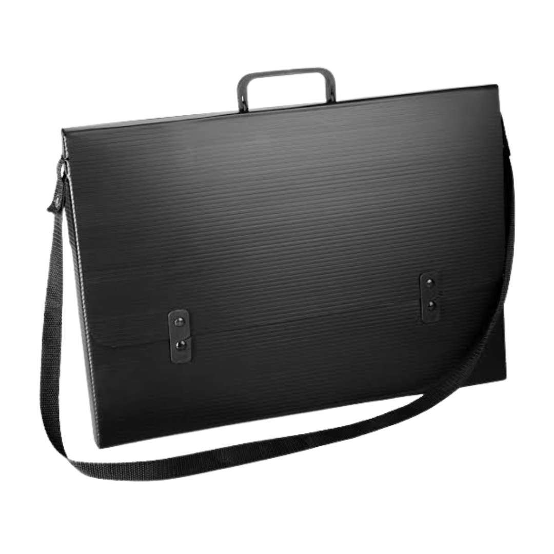 Portaláminas negro 50x36cm con correa Deval