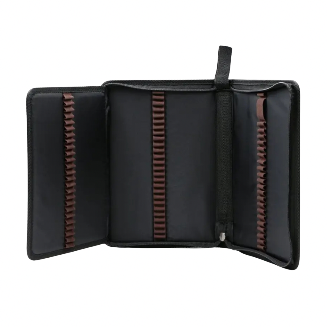 Estuche negro con cierre