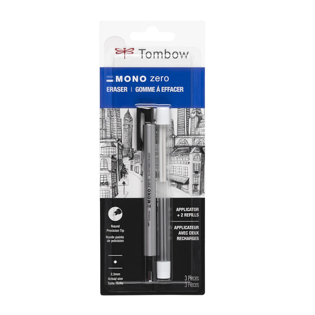Borrador Mono Zero Tombow redondo con repuestos