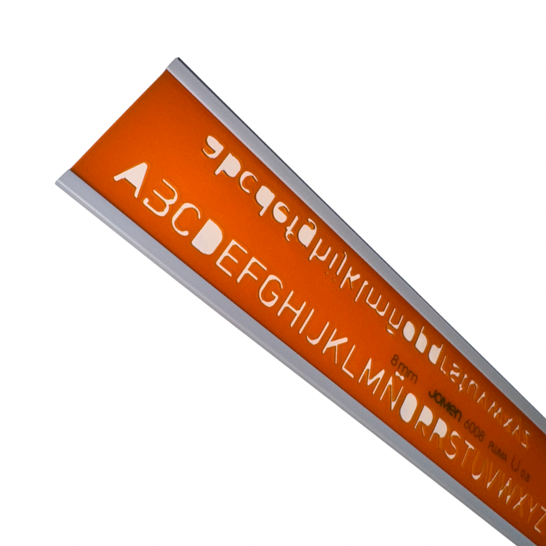 Plantilla de letras 8mm