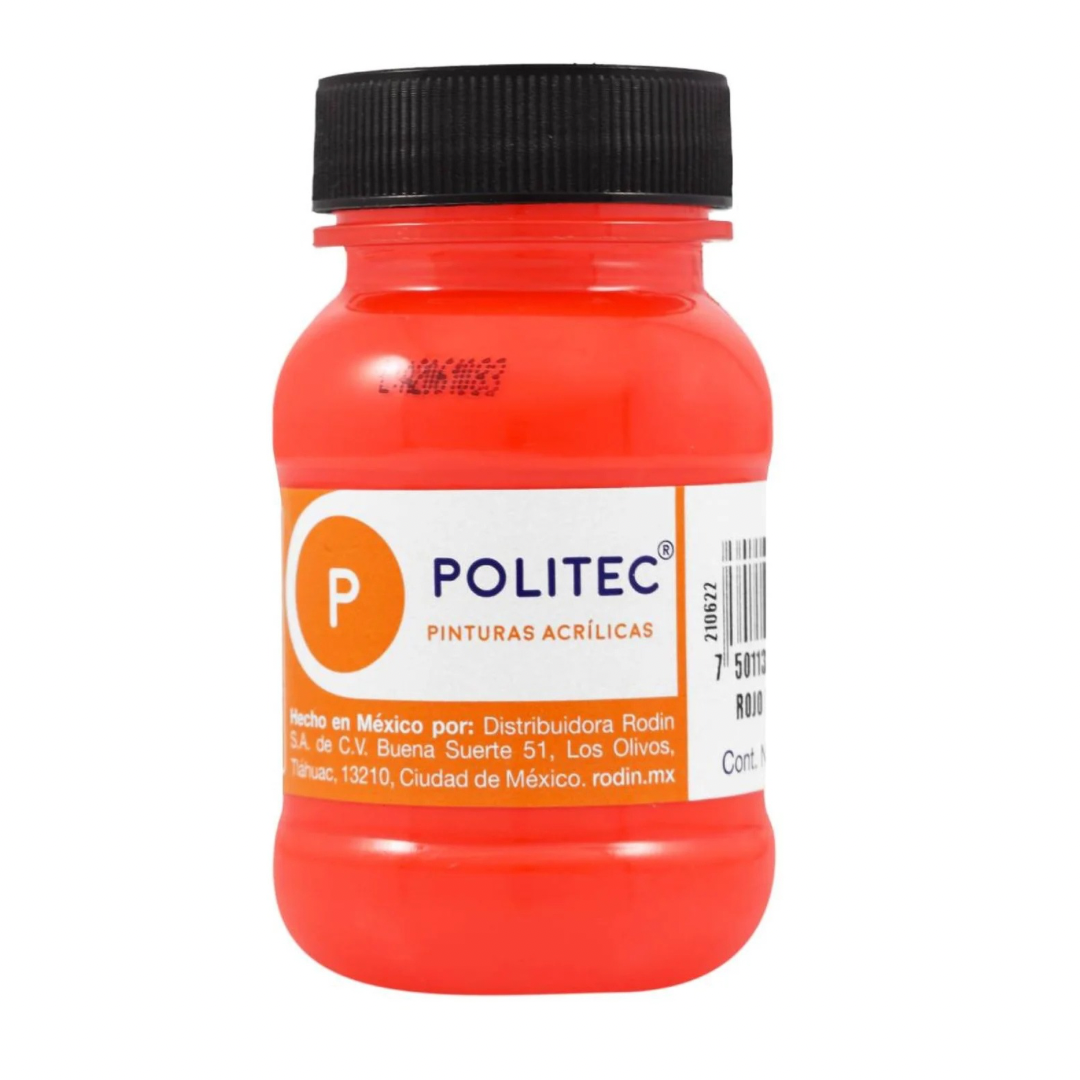 Pintura acrílica politec 100ml fluorescente
