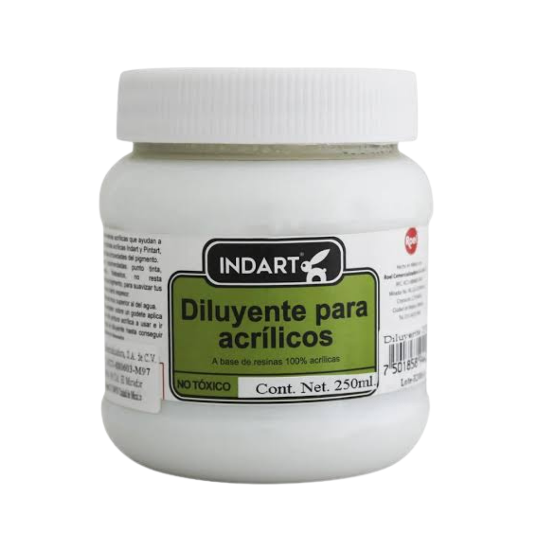 Medio Diluyente Para Pintura Acrílica Indart 250ml