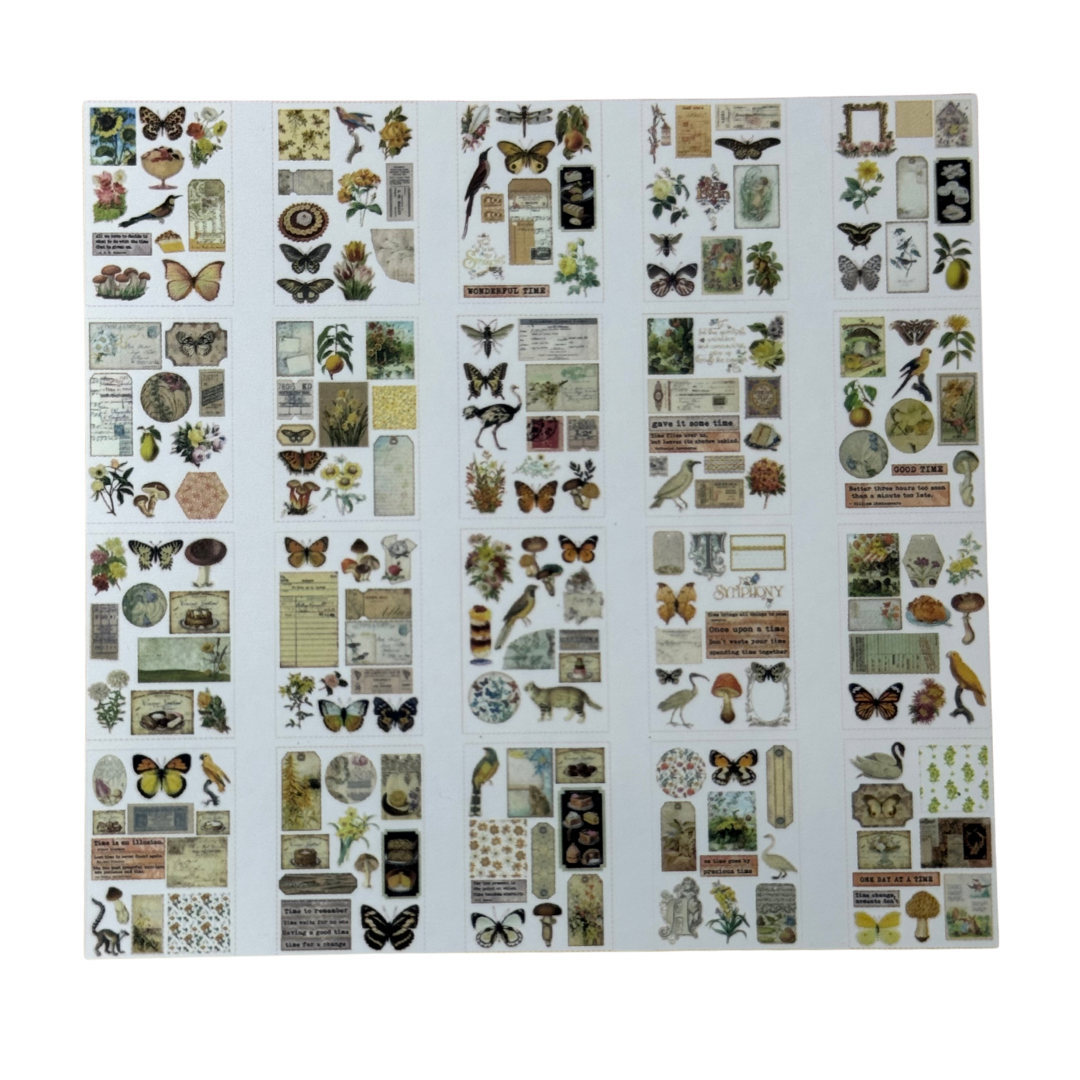 Plantilla de Stickers de flora y fauna