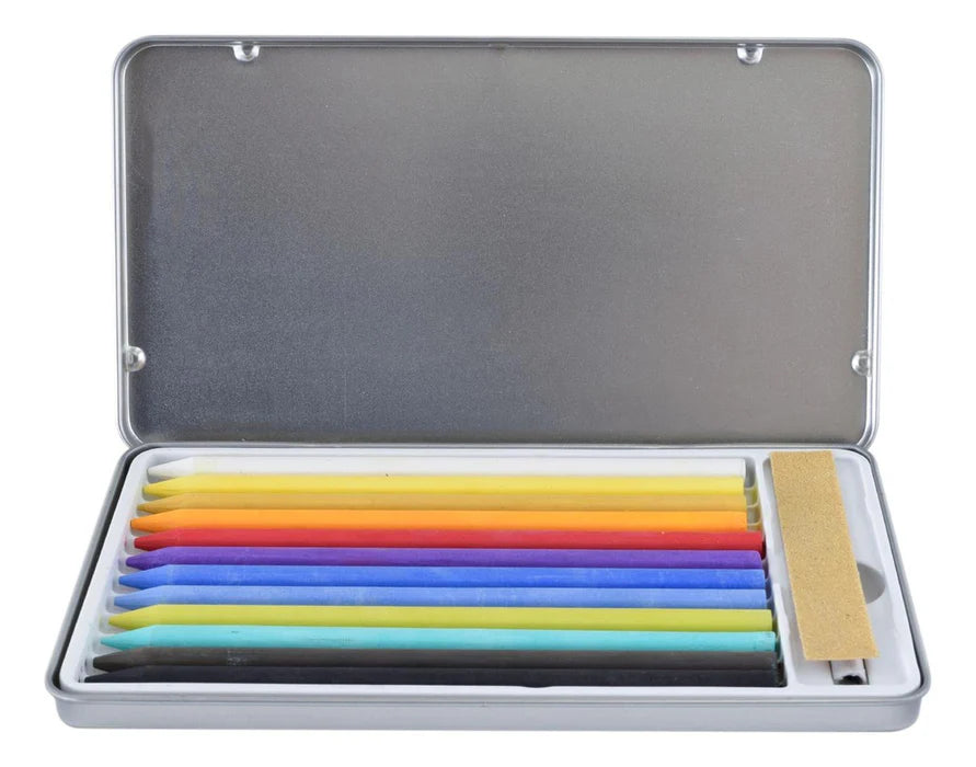 Lápices pastel de 12 colores sin madera Atl